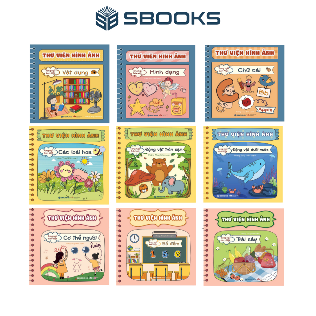 Bộ 9 Cuốn Thư Viện Hình Ảnh - Sách Hình Ảnh Cho Bé - SBOOKS