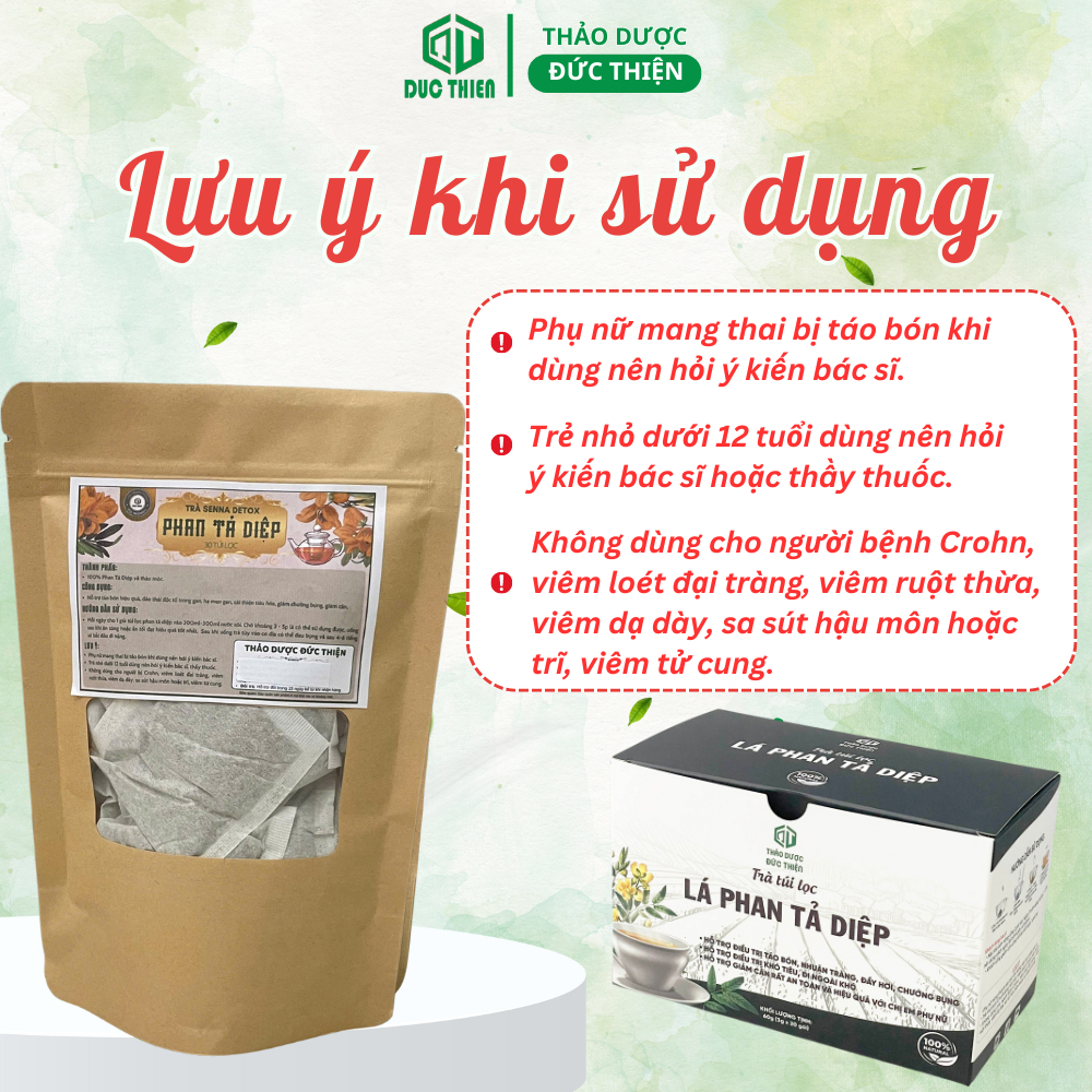 Trà Túi Lọc Phan Tả Diệp Đức Thiện (Set 30 Túi Lọc)- Hỗ Trợ Táo Bón, Nhuận Tràng Giảm Cân, Giữ Dáng