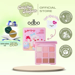 Bảng Mắt ODBO 9 Ô Nhũ Lì Puppy Và Kitten Kèm Kẹp Tóc Xinh Xắn Sweet Munch 9g (OD2024)