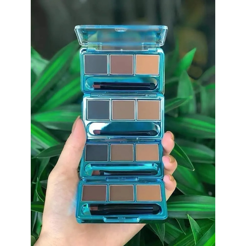 Bột vẽ mày 3 ô Gadania, chất phấn mịn màng, ko rơi rớt, hàng VN chất lượng cao.