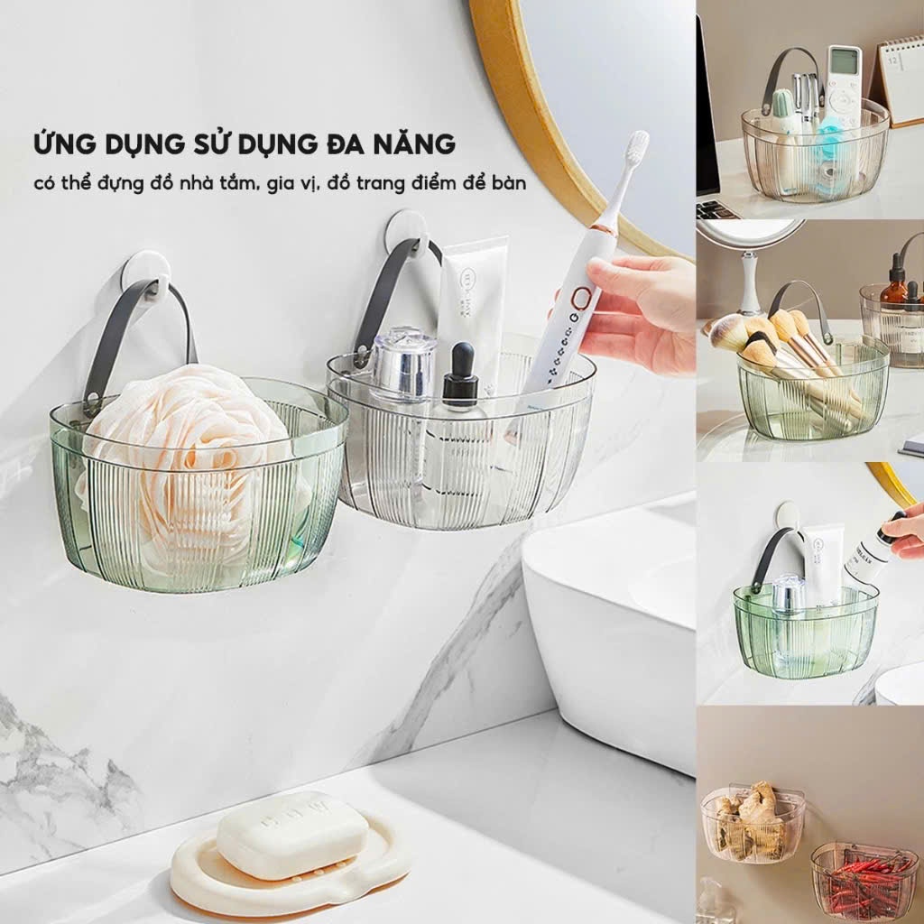 Giỏ treo tường đựng hành tỏi trong suốt mẫu mới tiện lợi