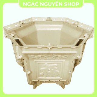 Khuôn đúc chậu lục giác 25 hoa văn sen,trúc, chữ phúc(trung quốc)