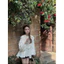 Áo Thô Đũi Dáng Babydoll Pha Ren Tay Dài Tiểu Thư Form Dấu Quần