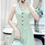 Set Áo GILE + Quần Ngắn GÀI NÚT ĐEN FULL ÁO Lót Lụa Dày Dặn Sang Chảnh