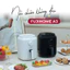 Nồi chiên không dầu 3.2L Nhập Khẩu Fujihome tự ngắt, Nồi chiên mini ko dầu cơ tự ngắt 3.2 lít chống dính cao cấp