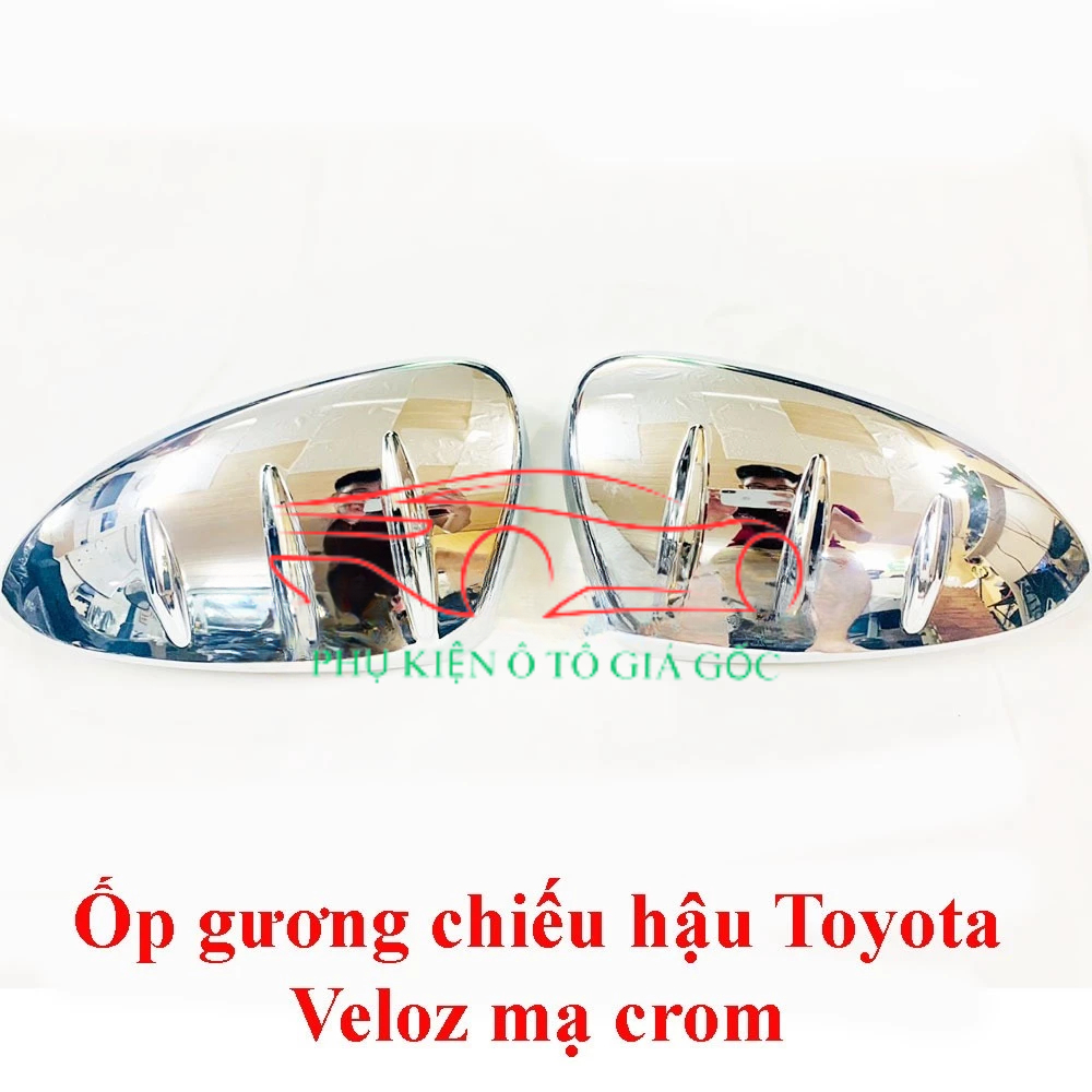Ốp gương xe Toyota Veloz / Avanza 2022, 2023, 2024, 2025 Mạ Crom cao cấp, sáng bóng chống xước cho xe - Giá 1 đôi