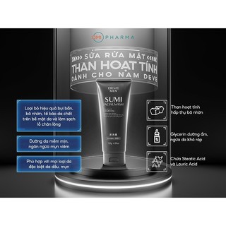 Sữa Rửa Mặt Deve Men Sumi Facial Wash Than Hoạt Tính Dành Cho Nam Nhật Bản (Tuýp 130g)