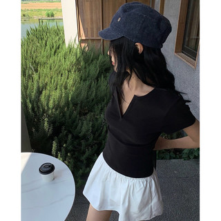 Áo Babytee Cổ Tàu Co Giãn Ôm Body Tay Ngắn