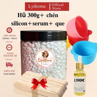 [COMBO CƠ BẢN] Hũ 300g sáp wax lông cap cấp sữa dừa lyihome, sáp wax lông nóng chất dẻo bám lông tốt