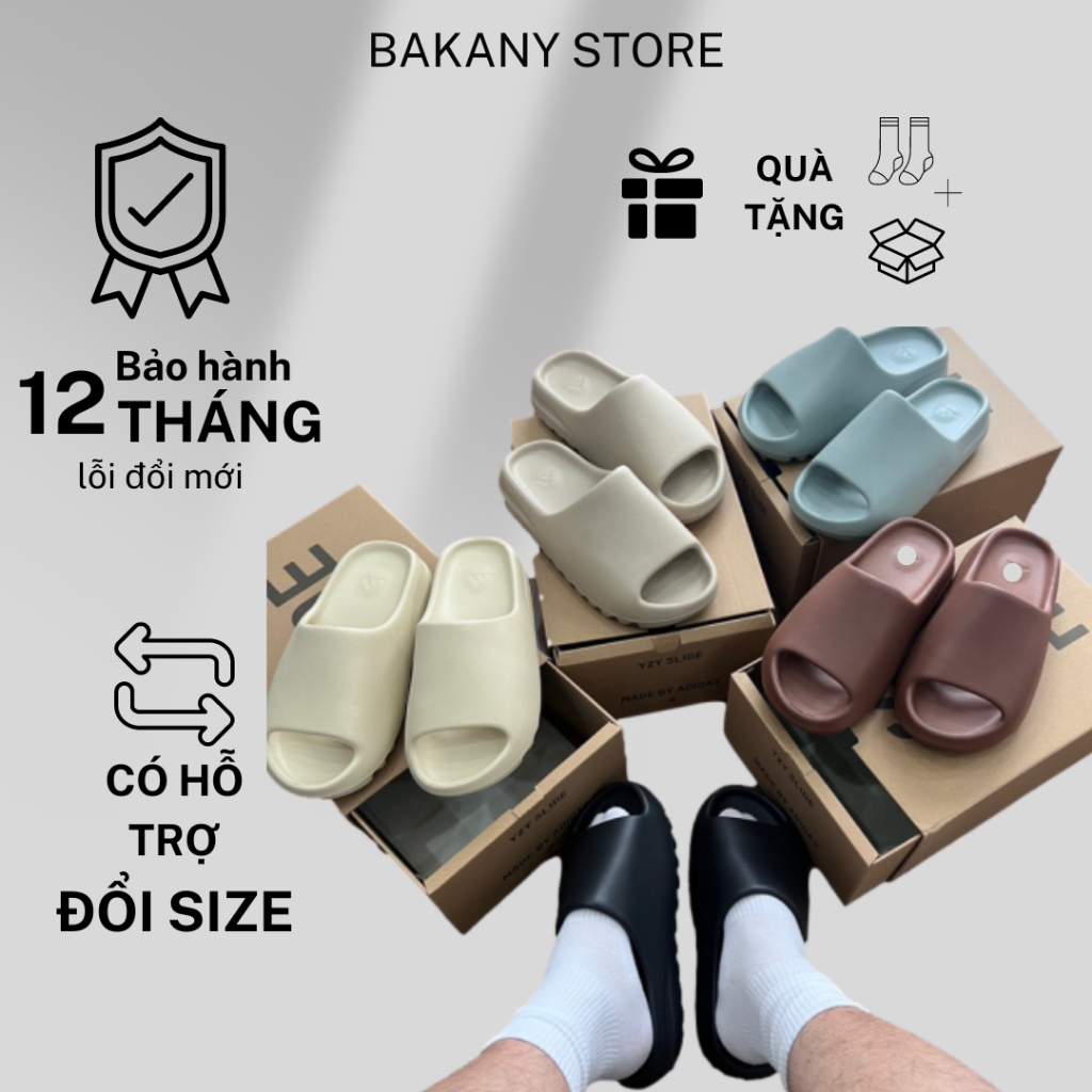 Dép Quai Ngang YZ Slide, Dép Bánh Mì Nam Nữ Vân Nhám Siêu Mềm Đủ Màu ...