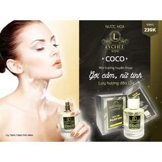 Nước hoa LyChee Luxury Tinh Dầu Pháp 50ml . Lưu hương trên 8h .Có 6 Hương khách Lựa Chọn