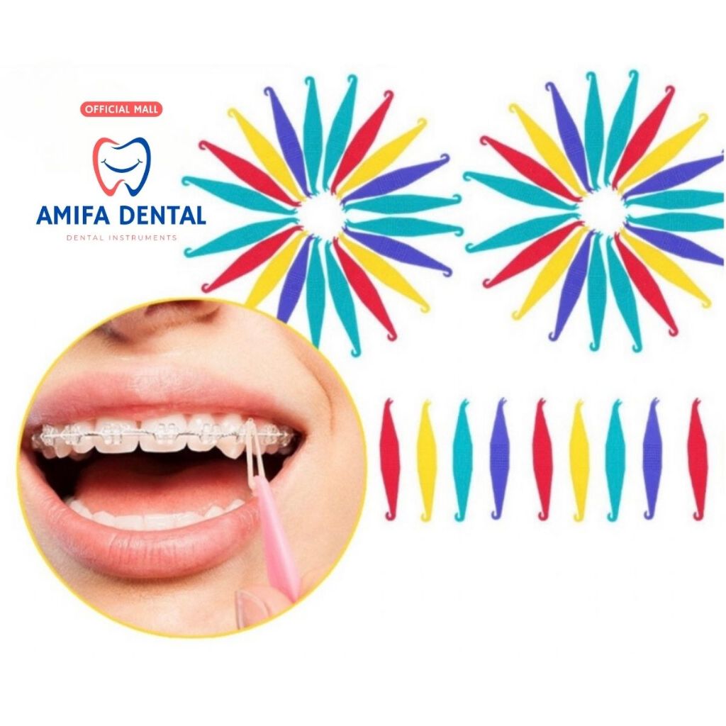 Set 100 Cây Móc Chun Liên Hàm Niềng Răng, Cây Móc Thun Liên Hàm, Móc Chun Chỉnh Nha, Cây Cao Su Niềng Răng