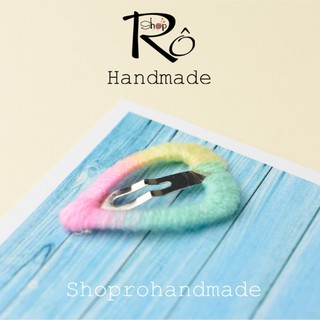 Kẹp tóc hình ngôi sao năm cánh len cute cho bé gái 3cm |Cặp tóc mái bên đẹp |Shop Rô Handmade