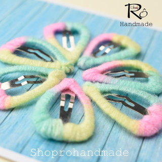 Kẹp tóc hình ngôi sao năm cánh len cute cho bé gái 3cm |Cặp tóc mái bên đẹp |Shop Rô Handmade
