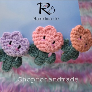 Kẹp tóc hình bông hoa ngộ nghĩnh cho nữ và bé gái 4.5cm |Cặp tóc mái dễ thương |Shop Rô Handmade