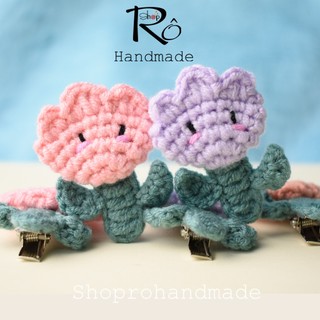 Kẹp tóc hình bông hoa ngộ nghĩnh cho nữ và bé gái 4.5cm |Cặp tóc mái dễ thương |Shop Rô Handmade