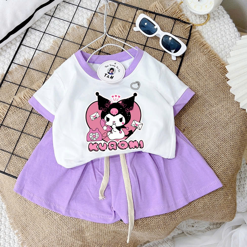 8-40Kg Bộ đồ bé gái in hình HOT TREND chất vải dày mịn thoáng mát được các bé yêu thích BGM25