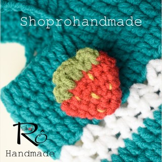 Ghim cài áo trái dâu đá Đà Lạt xinh xắn 3cm |Pin, trâm cài balo, cặp, huy hiệu |Shop Rô Handmade