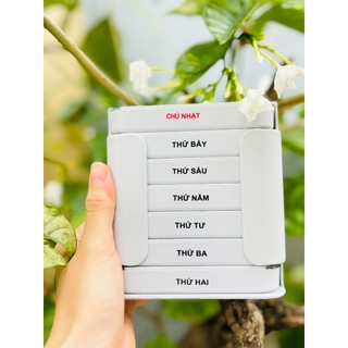 HỘP THUỐC CHIA NGĂN HẰNG NGÀY THƯƠNG HIỆU AMZO NHỎ GỌN TIỆN LỢI CHẤT LIỆU NHỰA PP CAO CẤP
