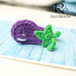 Kẹp tóc trái cà tím đáng yêu cho nữ và bé gái 4.5cm |Đồ kẹp tóc trái cây dễ thương |Shop Rô Handmade