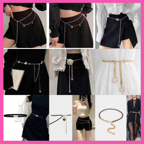 [RẺ VÔ ĐỊCH - 12 Mẫu] Đai Váy Nữ Xinh RANSHI Belt Xích Đính Đá Phối Đồ Phong Cách Trẻ Trung Sang Chảnh Tạo Điểm Nhấn
