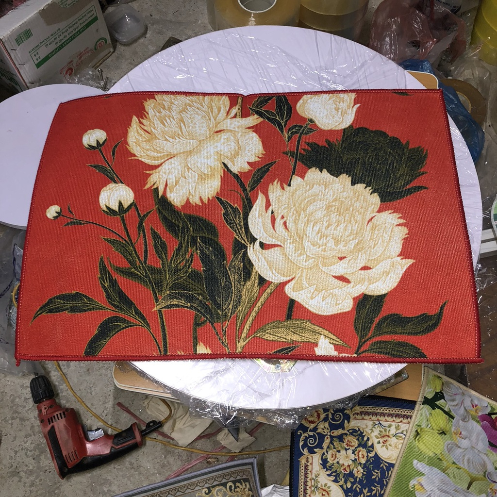 Thảm lau chân, thảm chùi chân nhà bếp bali đế cao su chống trơn trượt 40x60cm