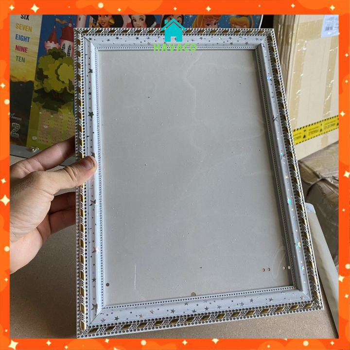 Khung ảnh bằng khen trang trí đẹp viền trắng A4 21x30 ảnh trang trí giá rẻ