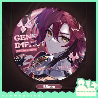 [Sẵn VN] Huy Hiệu Pin Ghim Dạng Tròn 58mm Cài Áo / Túi / Balo Màn PE Nhũ Bạc Phong Cách Game Genshin Impact