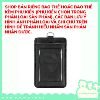 [Sẵn VN] Bao Đựng Thẻ Nhân Viên Ba Ngăn Da Pu Dọc Đơn Giản Tinh Tế Nhiều Màu Sắc