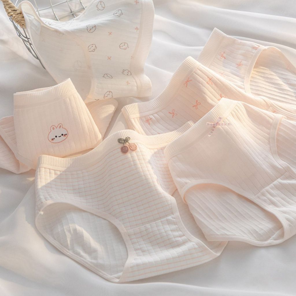 Quần lót nữ cotton gân tăm kháng khuẩn khử mùi, Quần chip nữ cạp vừa tôn dáng gợi cảm LANIXA L566