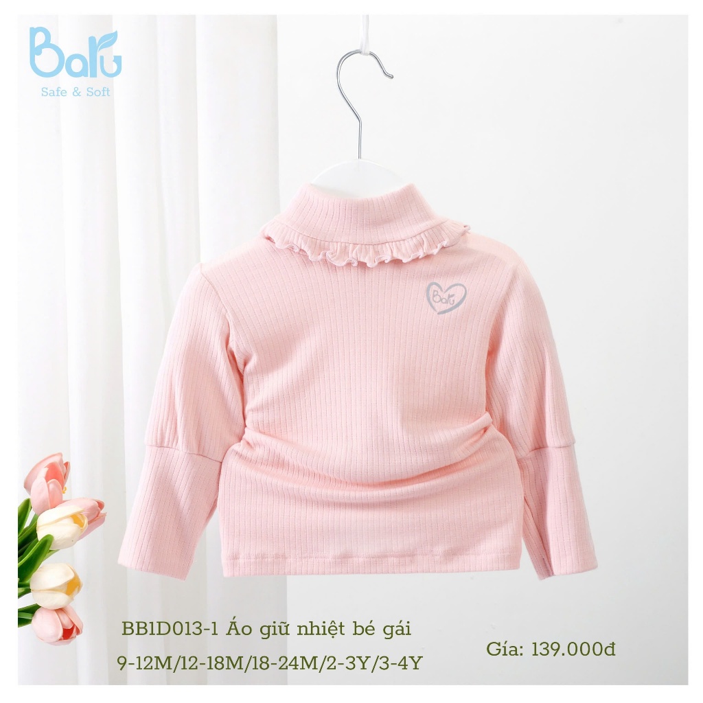 Áo giữ nhiệt bé gái mềm mịm