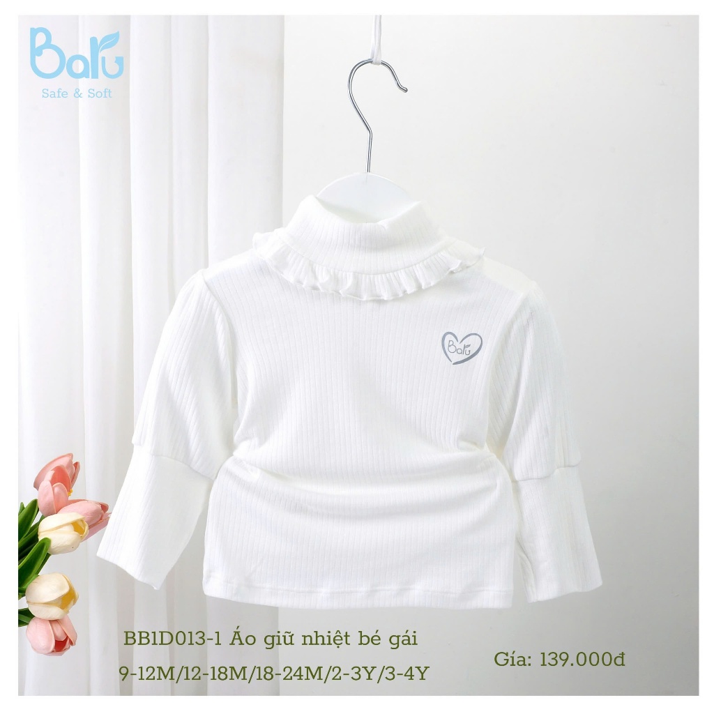 Áo giữ nhiệt bé gái mềm mịm