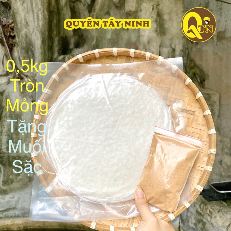 1KG BÁNH TRÒN PHƠI SƯƠNG loại ĐẶC BIỆT, MỎNG, DẺO 140CÁI/KG Siêu Ngon.