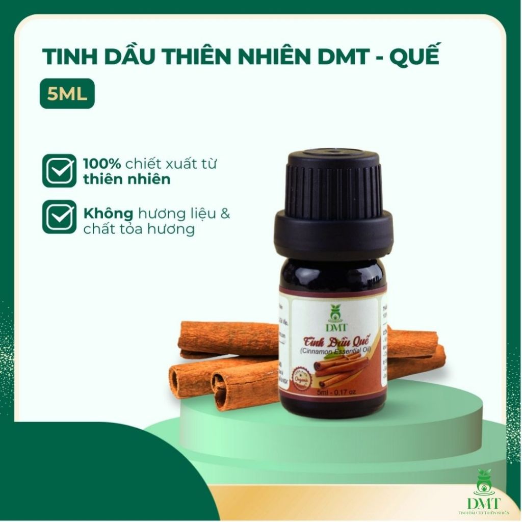 Tinh dầu Quế nguyên chất thiên nhiên DMT, tinh dầu quế xông thơm phòng, treo xe, diệt khuẩn 5ml/10ml