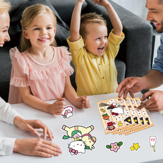Set 8 Tấm Hình Tranh Dán Nhân Vật Hoạt Hình Labrador Kitty Mymelody Kuromi Cinnamoroll, Set Dán Hình Thủ Công Cho Bé