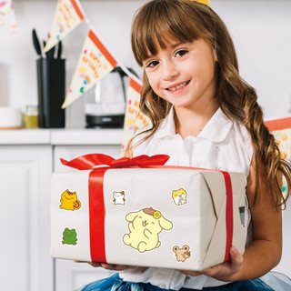 Set 8 Tấm Hình Tranh Dán Nhân Vật Hoạt Hình Labrador Kitty Mymelody Kuromi Cinnamoroll, Set Dán Hình Thủ Công Cho Bé