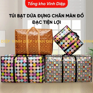 Túi bạt đựng quần áo chăn màn, size lớn nhỏ da năng chuyển nhà chống nước có quai xách chắc chắn