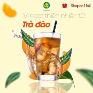 [CÓ TOPPING ĂN KÈM] Trà Đào Sunbeleaf - Có Đào Thật, Các Quán Ngon Hay Dùng