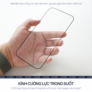 Kính Cường Lực HODA cho iPhone 17 Pro Max Kèm Khung Dán Trong Suốt Full Màn Không Lẹm Viền