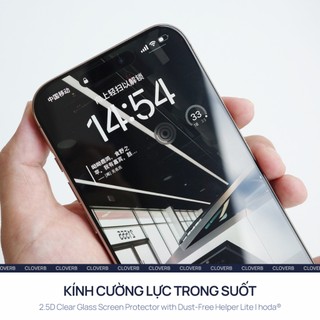 Kính Cường Lực HODA cho iPhone 17 Pro Max Kèm Khung Dán Trong Suốt Full Màn Không Lẹm Viền