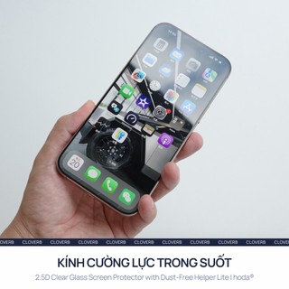 Kính Cường Lực HODA cho iPhone 17 Pro Max Kèm Khung Dán Trong Suốt Full Màn Không Lẹm Viền