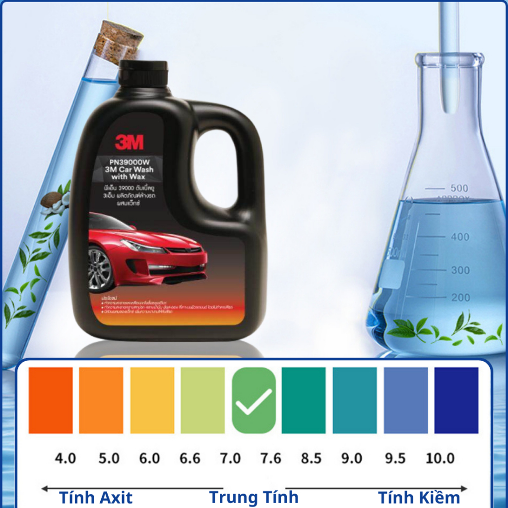 Xà bông rửa xe siêu bọt 3M Car Wash With Wax PN39000W- 1L