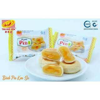 Bánh pia kim sa trứng chảy Tân Huê Viên đặc sản sóc trăng (túi 12 cái)