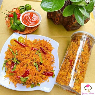Khô gà lá chanh hũ 150gam-300gam