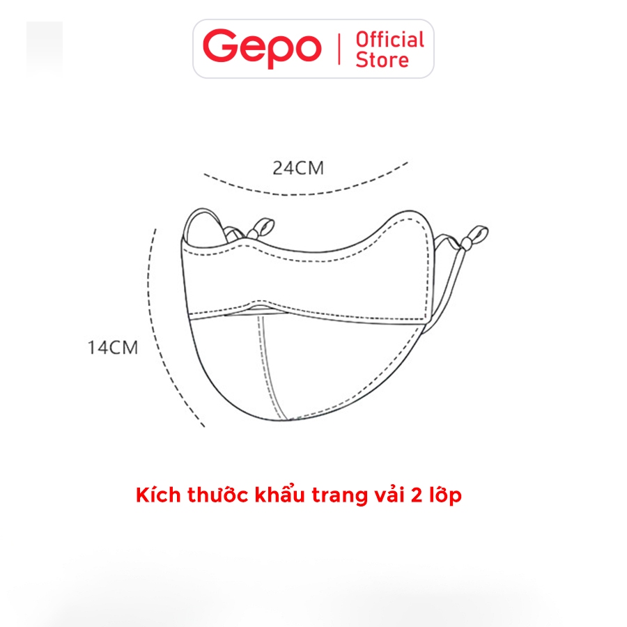 Ảnh Khẩu trang vải 2 lớp ENAIDE chất liệu lụa băng mềm mịn chống nắng chống tia UV UPF 50+ tặng kèm thẻ test UV 4