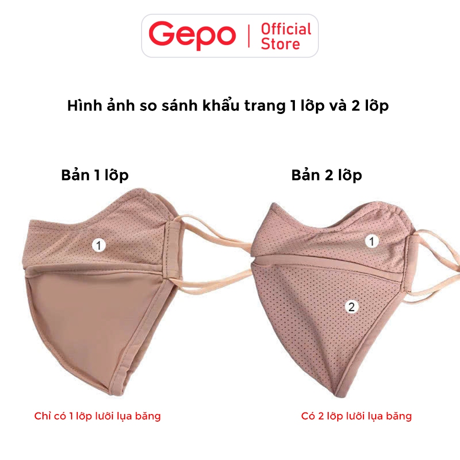 Ảnh Khẩu trang vải 2 lớp ENAIDE chất liệu lụa băng mềm mịn chống nắng chống tia UV UPF 50+ tặng kèm thẻ test UV 3