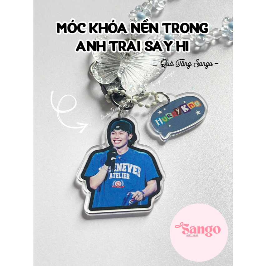 Móc khóa Nền trong Anh Trai ATSH in theo yêu cầu- Quà Tặng Sango