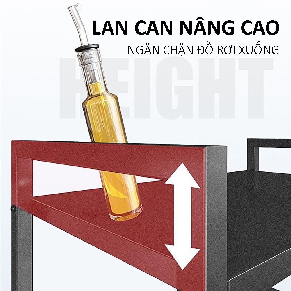 Kệ Để Đồ Nhà Bếp, Kệ Lò Vi Sóng có thể điều chỉnh kích thước 2/3 tầng, Kệ Để Lò Vi Sóng, chịu lực tốt, bảo hành 12 tháng