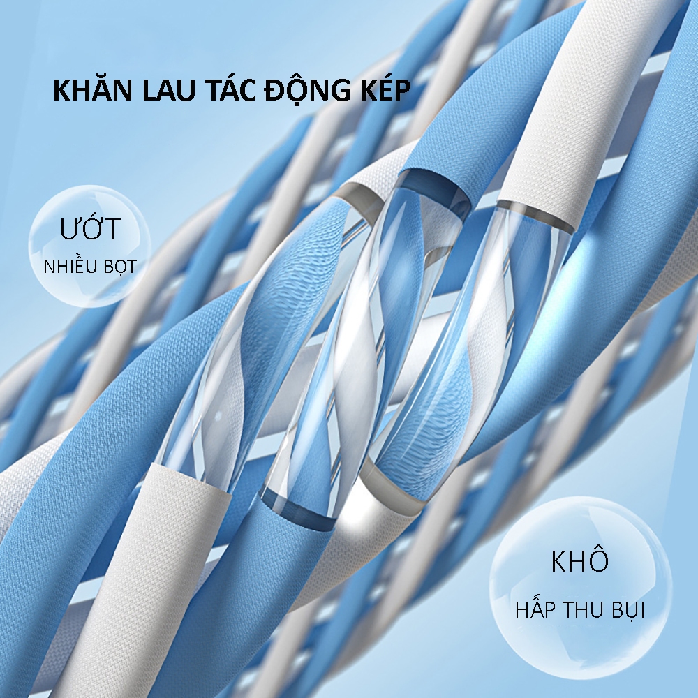 Cây lau kính 3 trong 1, có phun sương, gạt nước, tay cầm bằng thép không rỉ sơn tĩnh điện đầu lau silicol