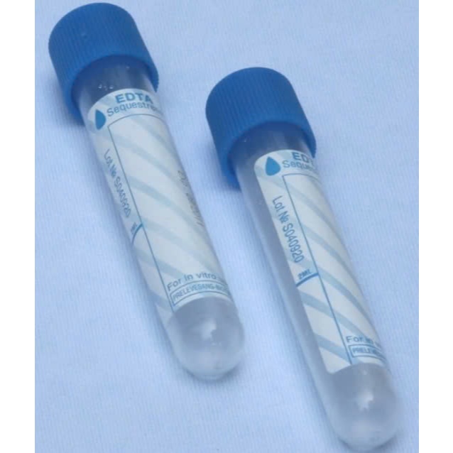 Vĩ 100 Ống Nghiệm xanh EDTA,Ống nghiệm Edta K2 HTM 2ml (nắp xanh dương, mous thấp)